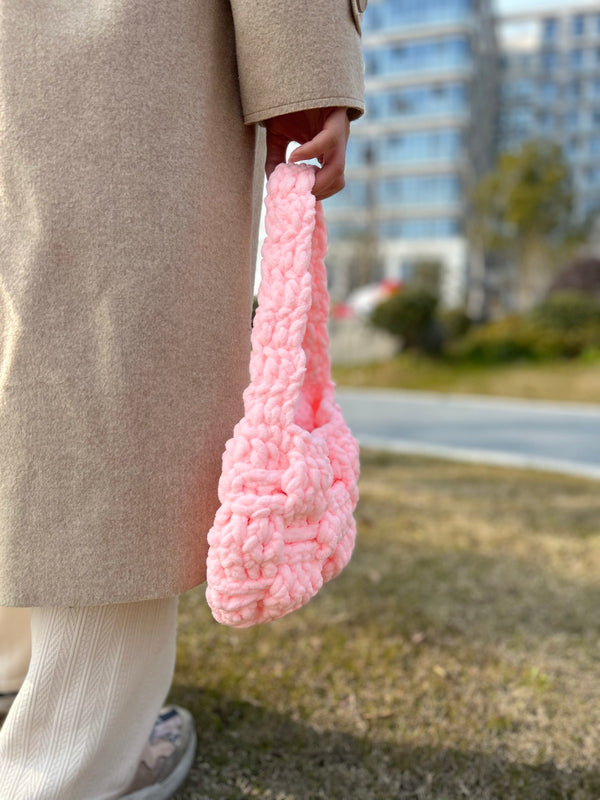Loop Studio handcrafted bag - mixed yarn market bag