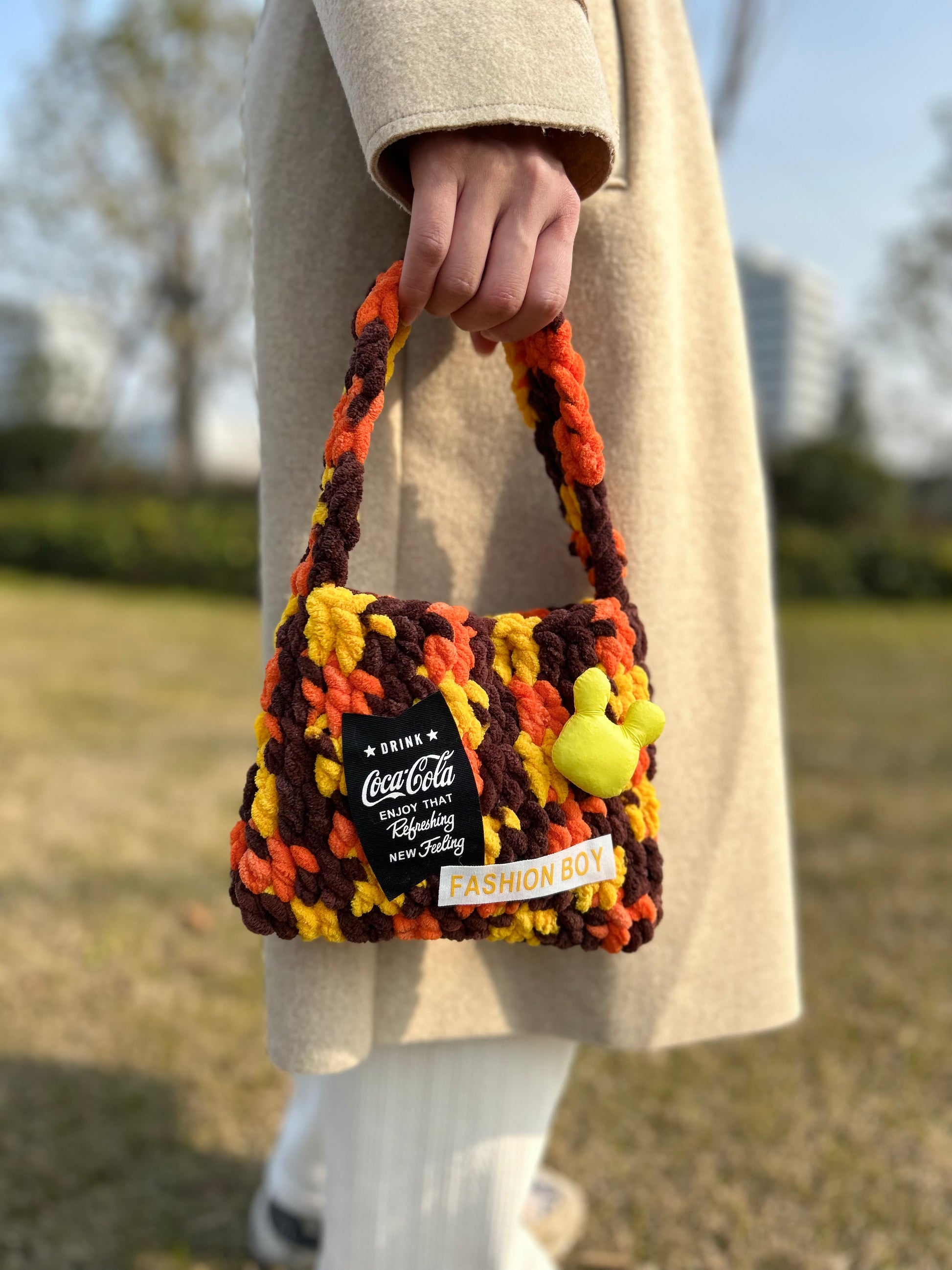 Loop Studio handcrafted bag - ribbon weave bag