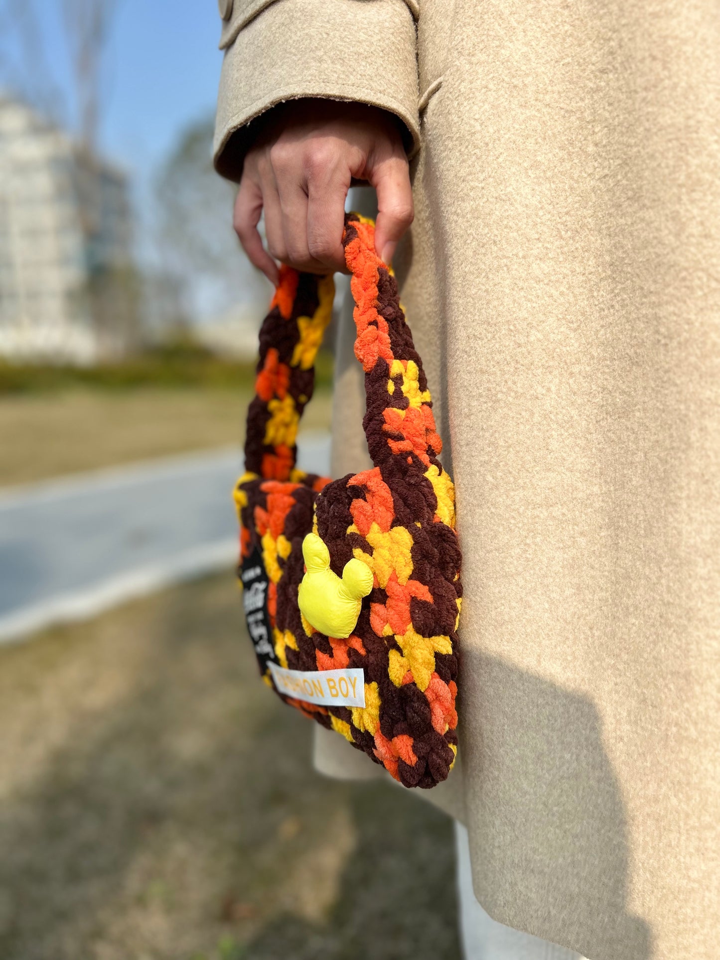 Loop Studio handcrafted bag - ribbon weave bag