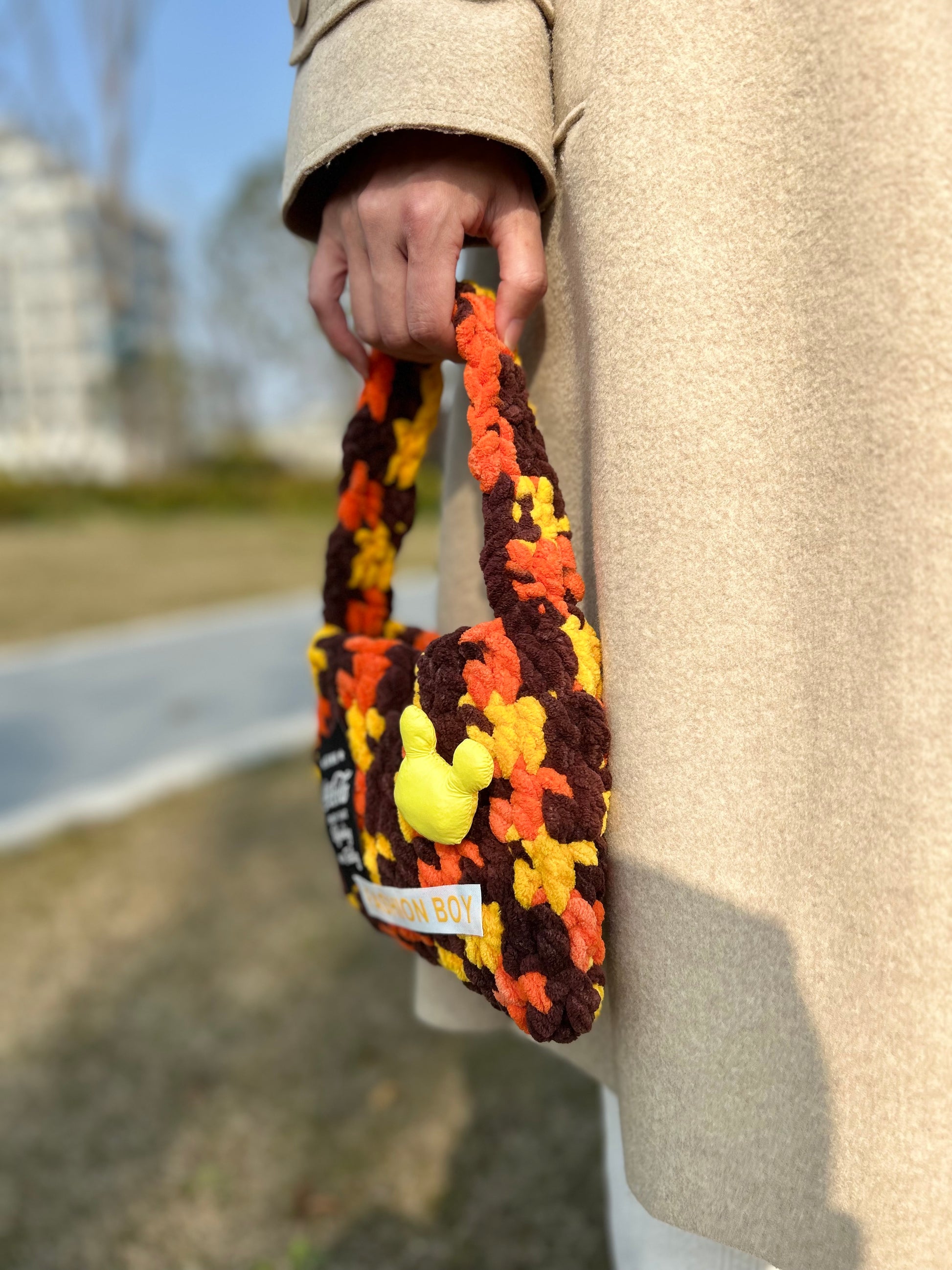 Loop Studio handcrafted bag - ribbon weave bag