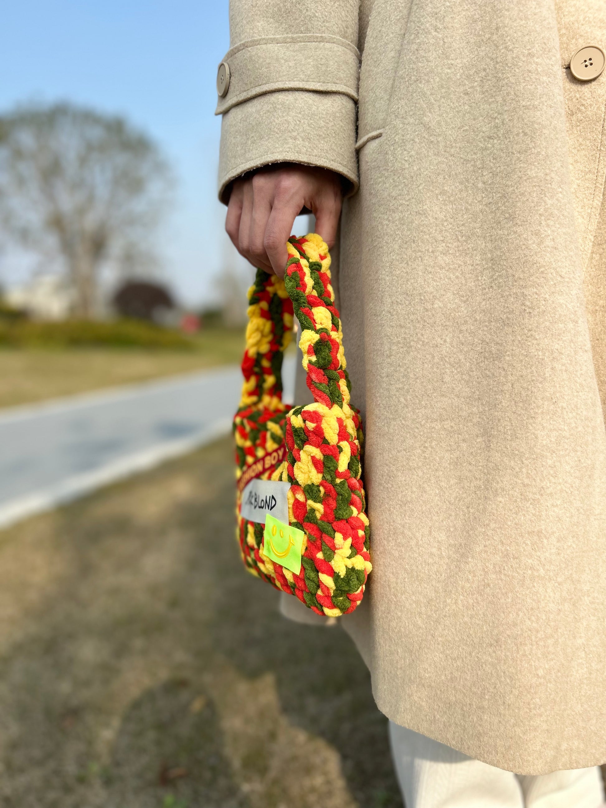 Loop Studio handcrafted bag - ribbon weave bag