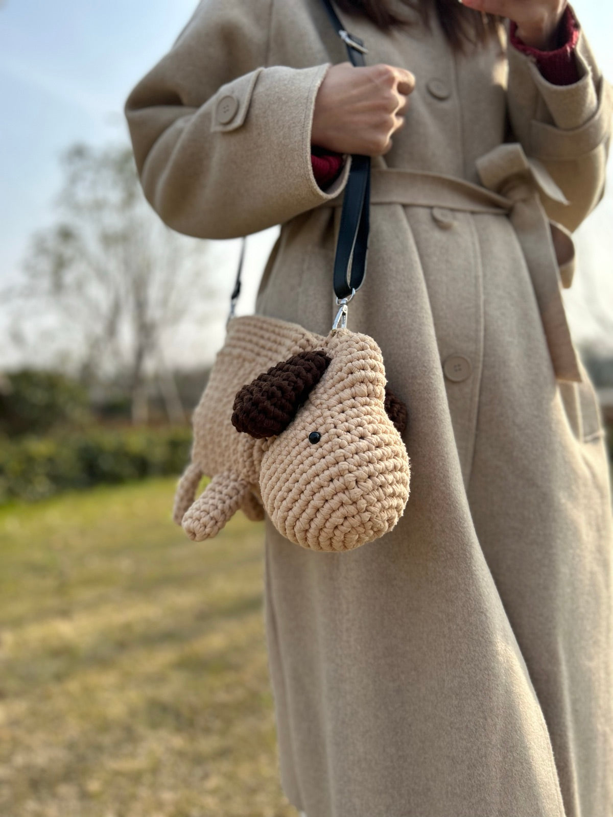 Loop Studio handcrafted bag - spring blossom pouch