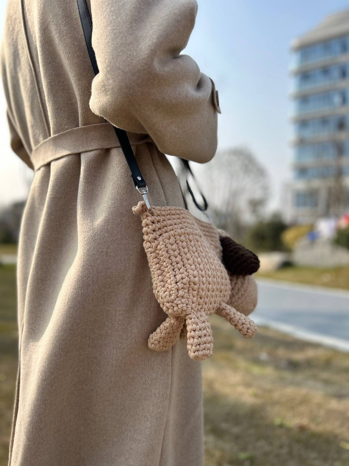 Loop Studio handcrafted bag - spring blossom pouch