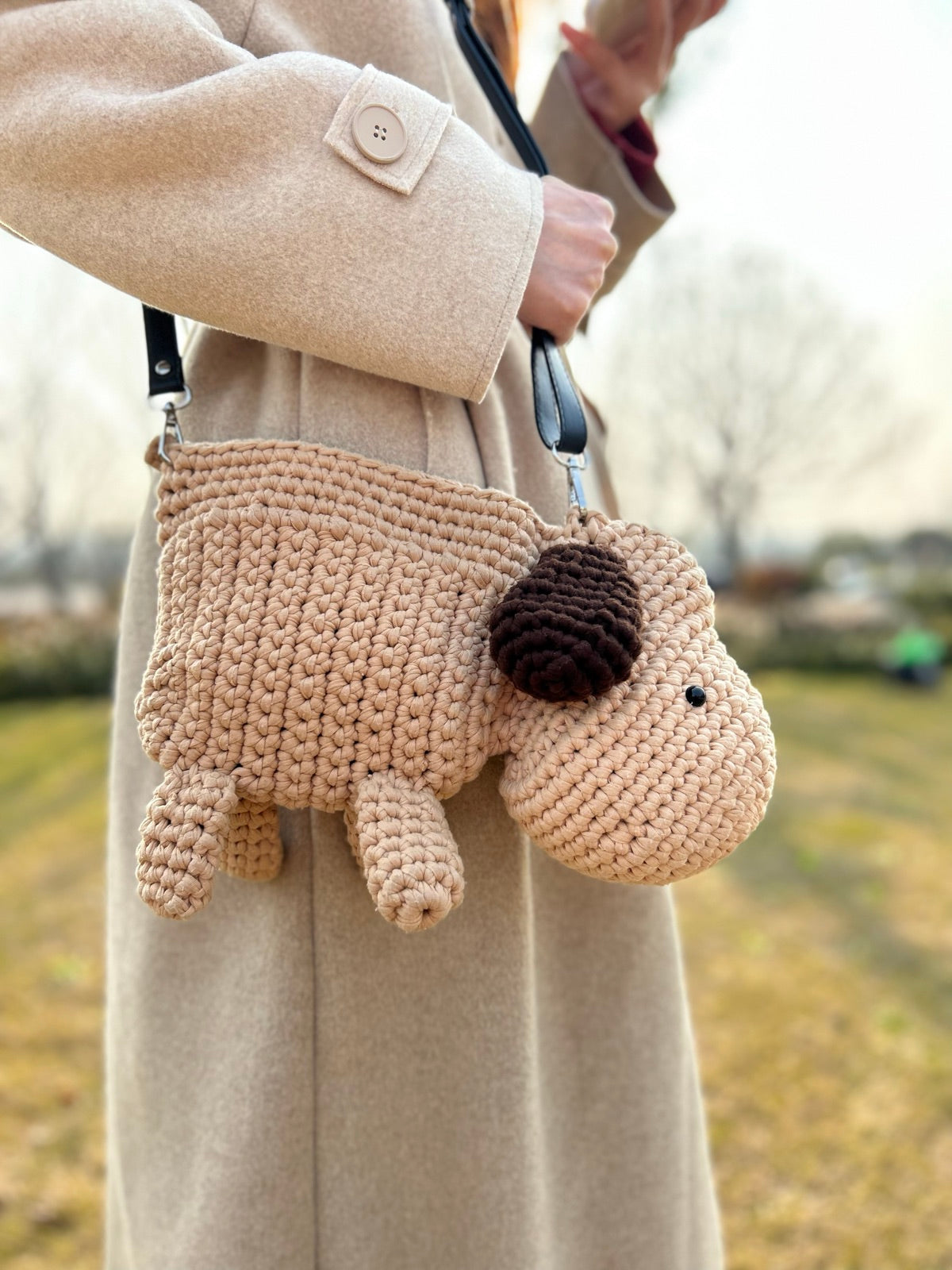Loop Studio handcrafted bag - spring blossom pouch