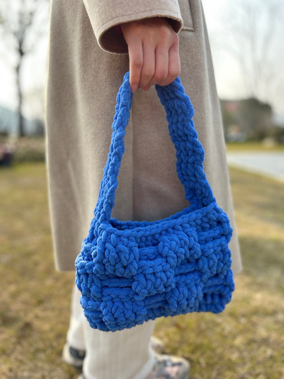 Loop Studio handcrafted bag - spring blossom pouch