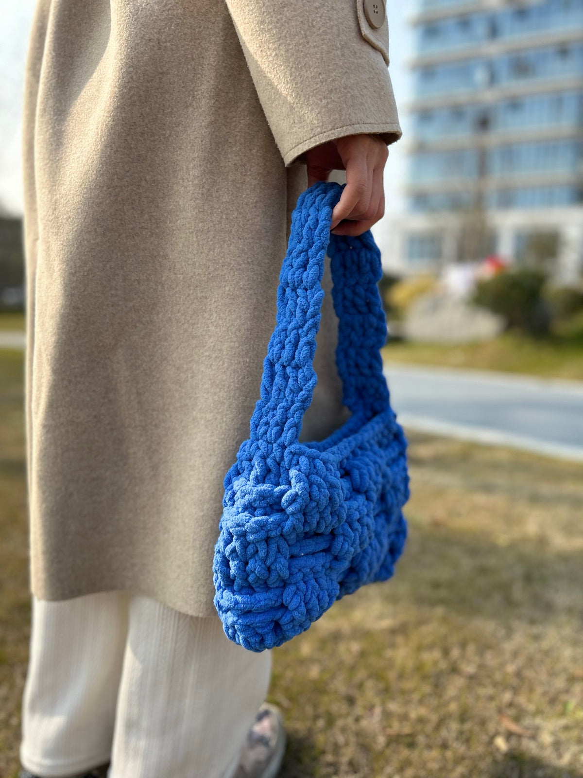 Loop Studio handcrafted bag - spring blossom pouch