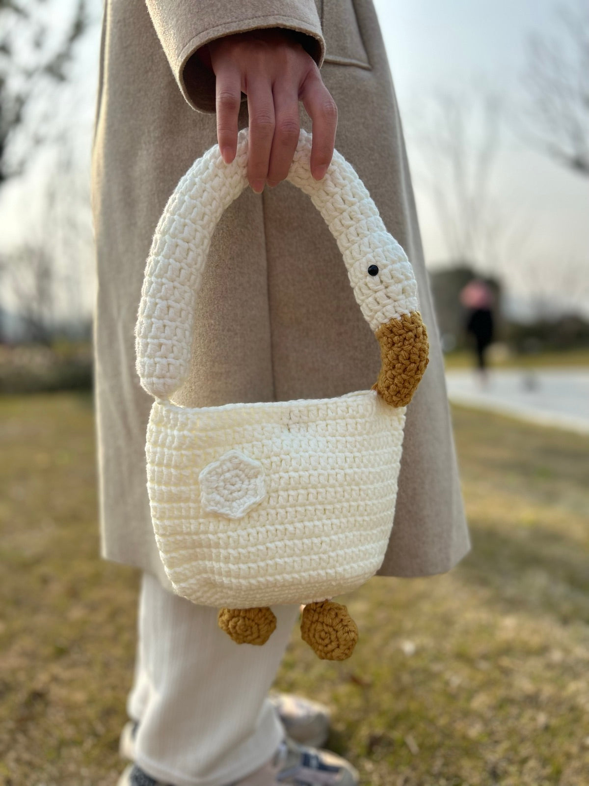 Loop Studio handcrafted bag - spring blossom pouch