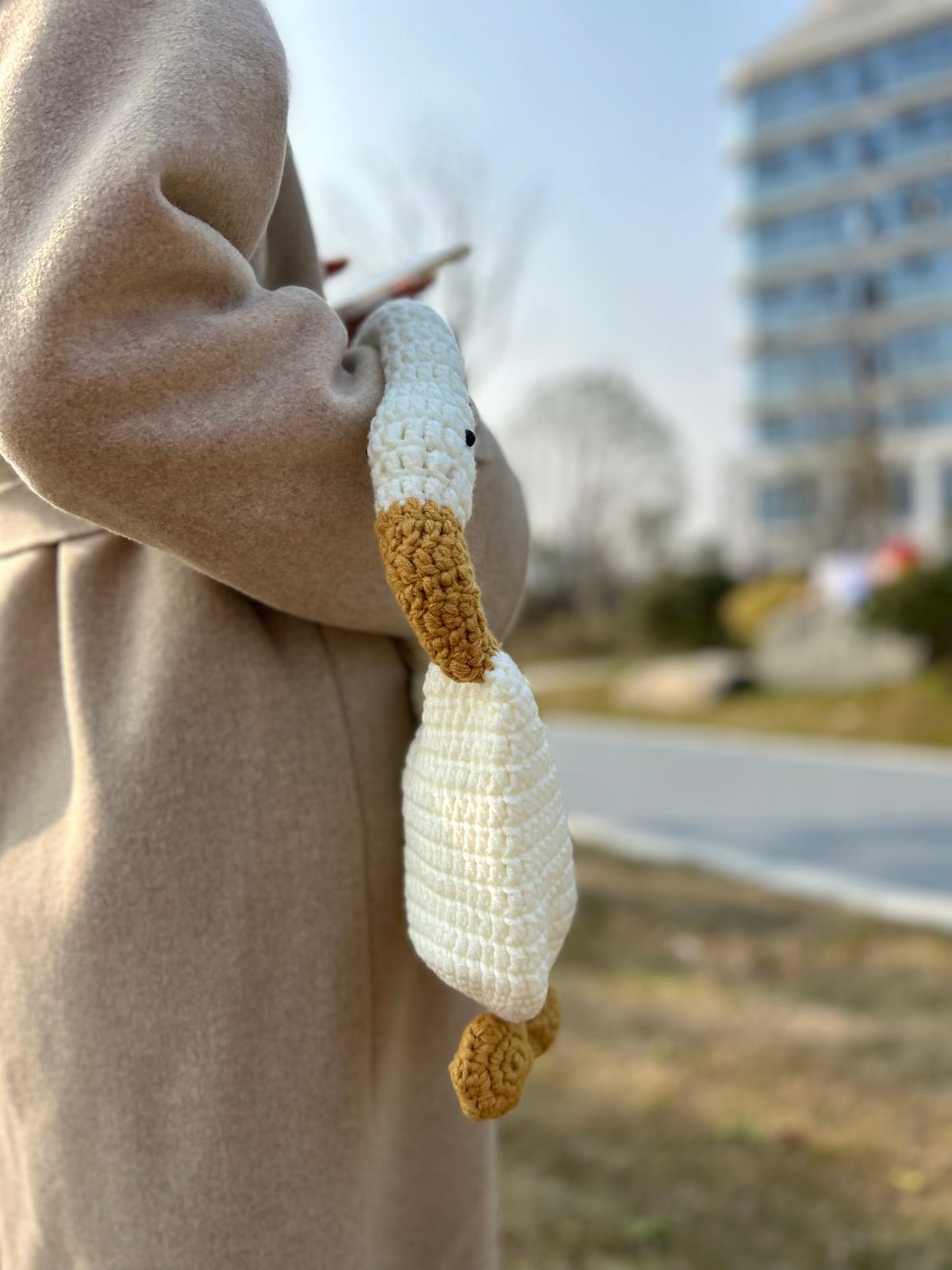 Loop Studio handcrafted bag - milk cotton crossbody