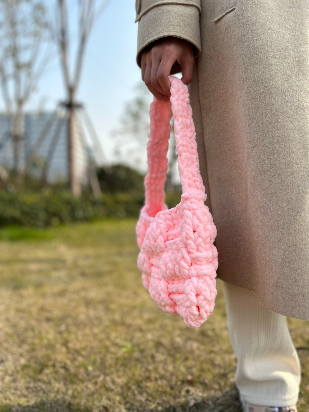 Loop Studio handcrafted bag - mixed yarn market bag