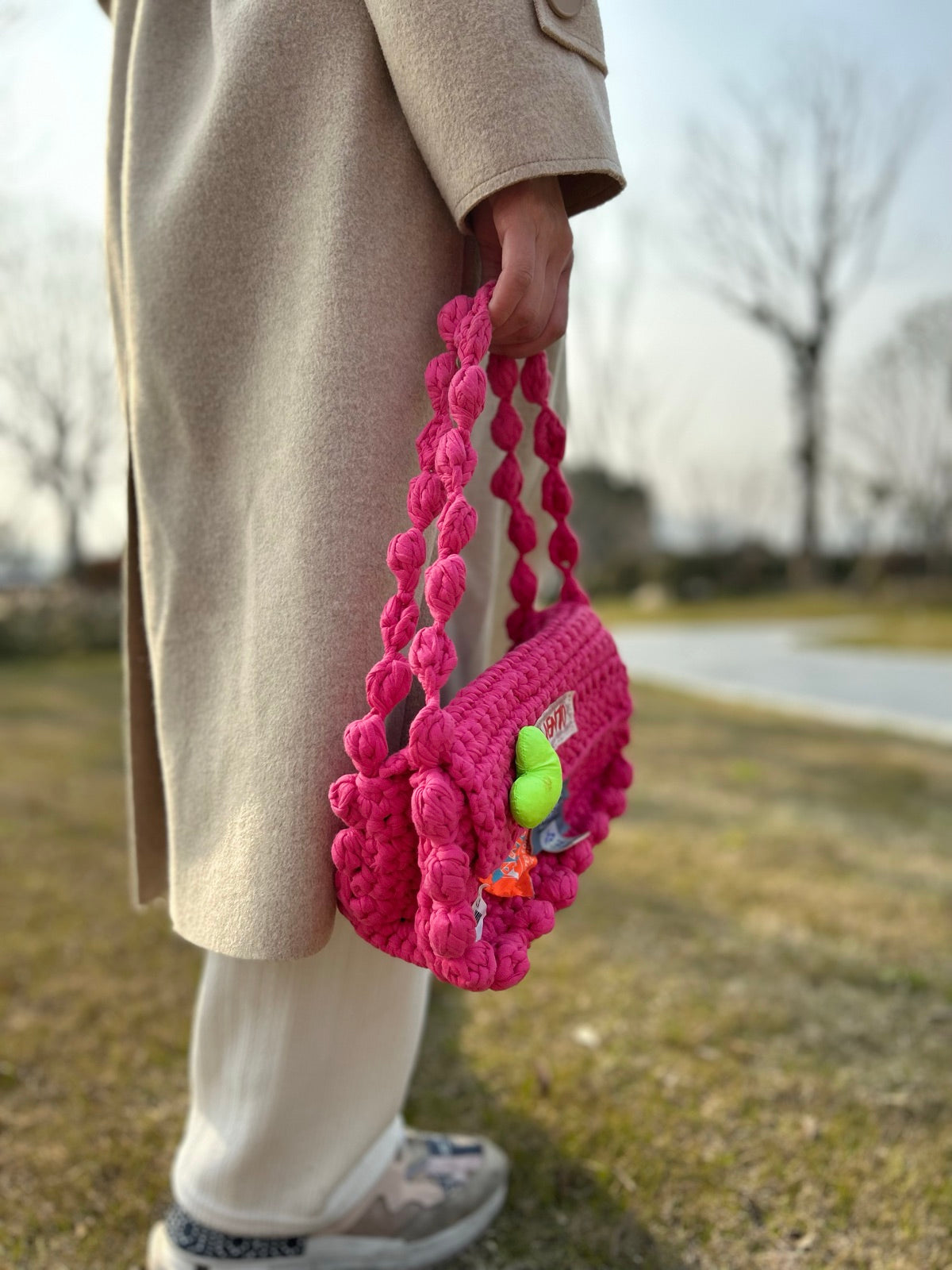 Loop Studio handcrafted bag - mixed yarn market bag