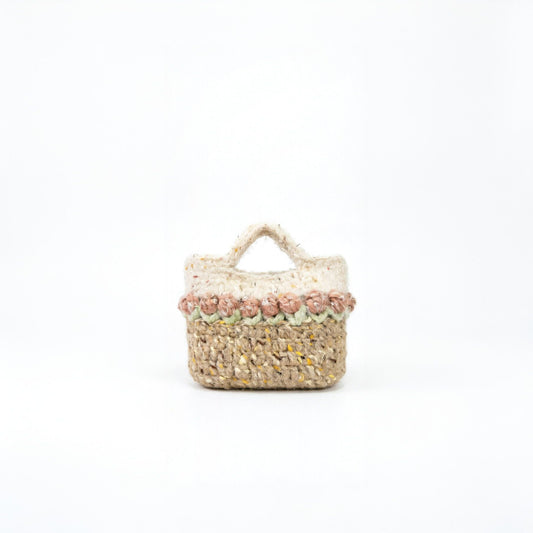 Handcrafted mixed yarn market tote bag by Loop Studio — eco-friendly design